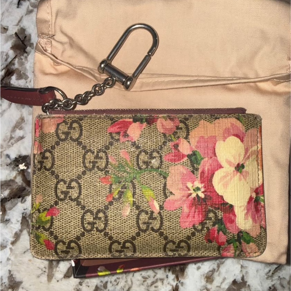 Gucci Floral Canvas Card Holder